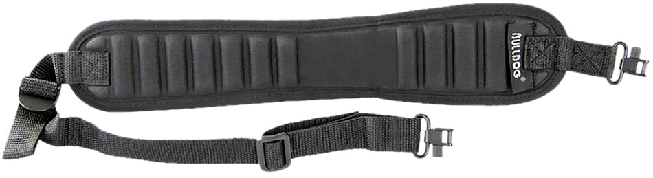 Bulldog BD837 Black Ribbed Rifle Sling with Locking Swivels