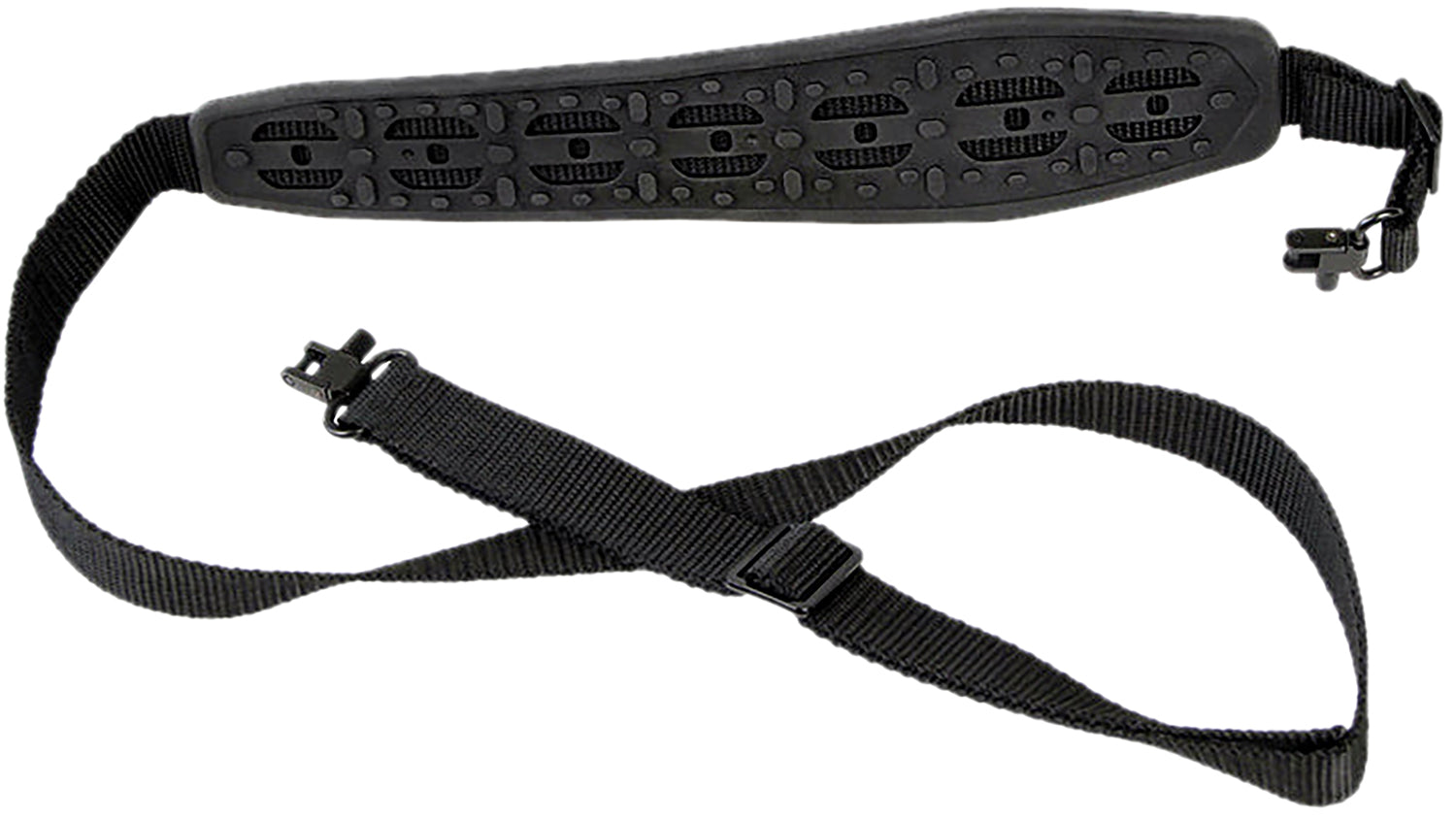 Bulldog BD839 Black Deluxe Rifle Sling with Armor Molded Locking Swivels