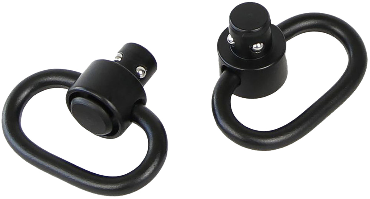 Bulldog BD884 1.25" Deluxe Push Button QD Steel Swivel Black