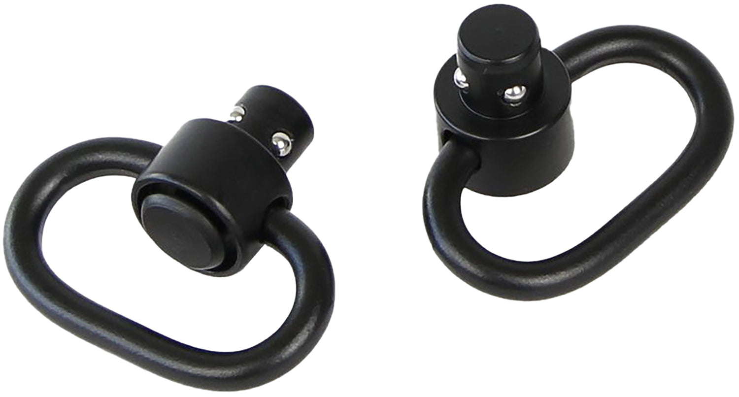 Bulldog BD884 1.25" Deluxe Push Button QD Steel Swivel Black