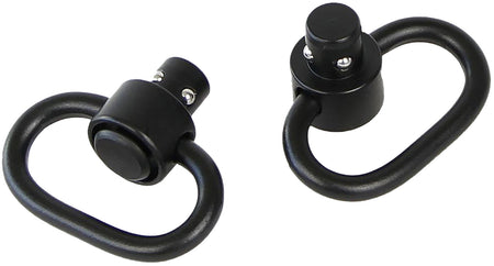 Bulldog BD884 1.25" Deluxe Push Button QD Steel Swivel Black