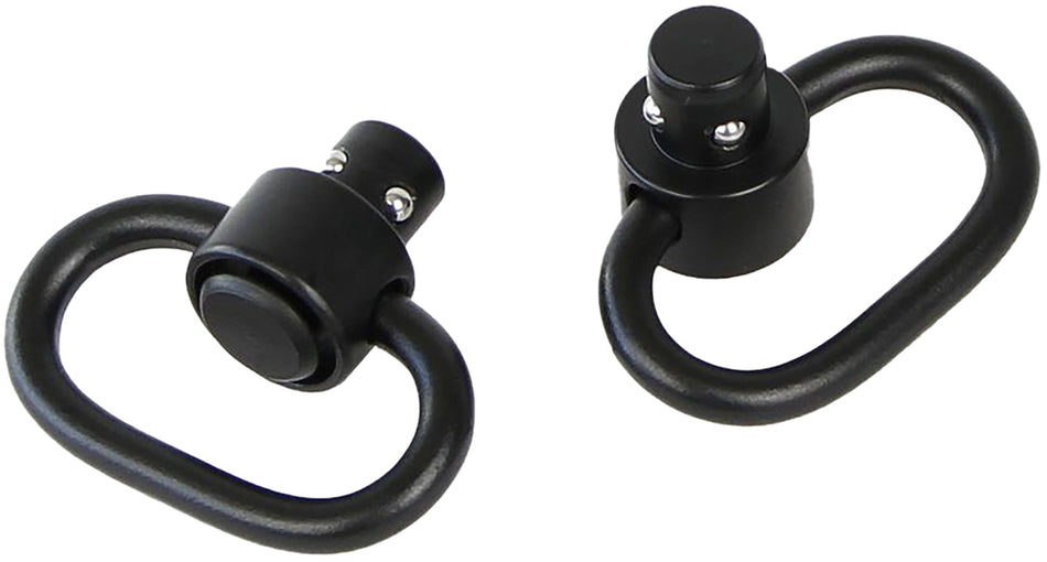 Bulldog BD884 1.25" Deluxe Push Button QD Steel Swivel Black