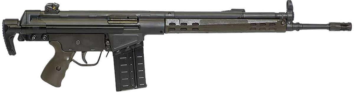 Century Arms RI5601AX CA-3 7.62x51mm NATO 20+1 18" Black Threaded Barrel, Black Steel Receiver, Fixed Black Synthetic Stock & Grip, A2 Birdcage Flash Hider
