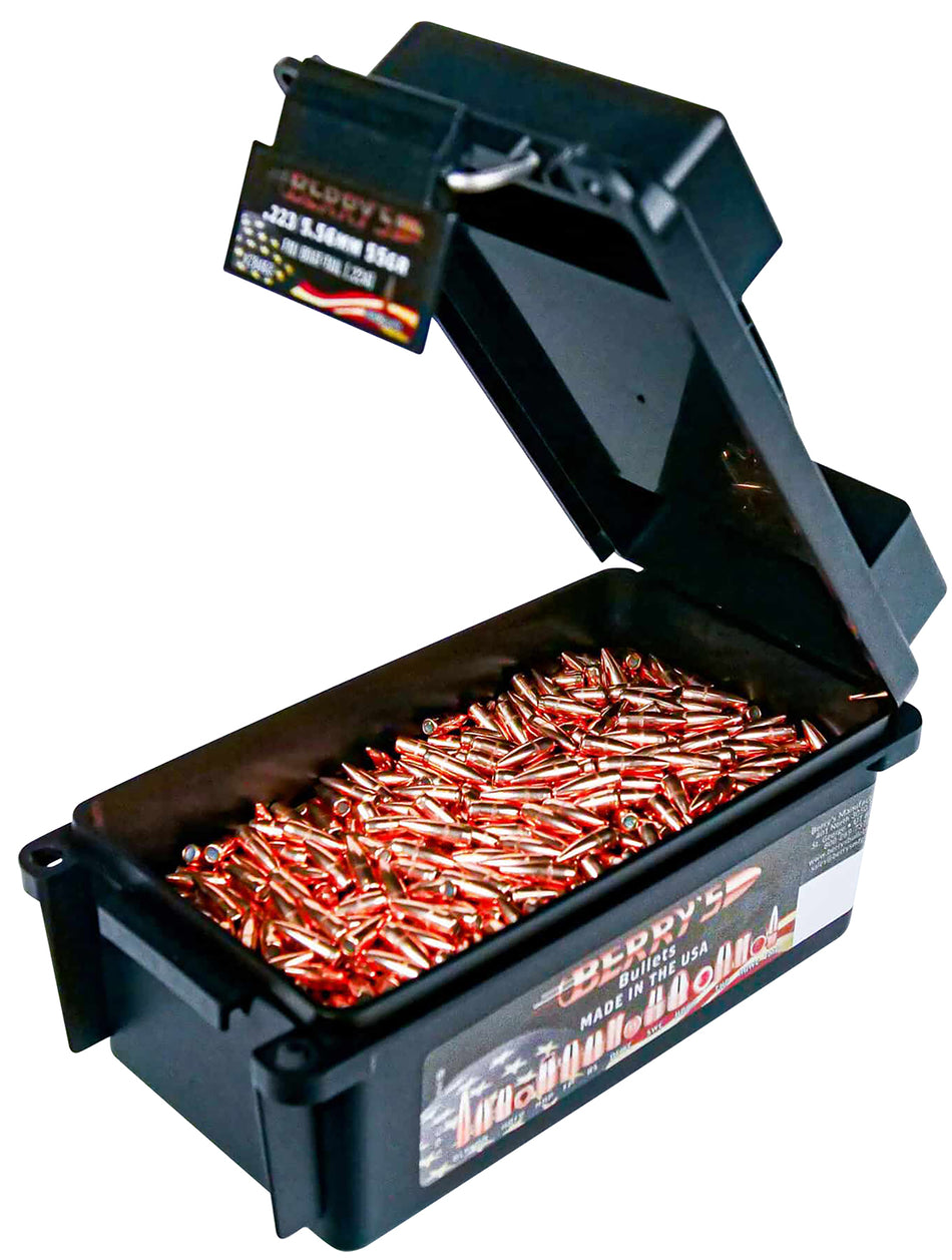 Berry's Superior 5.56/.223 Cal 55gr Full Metal Jacket Boat Tail Bullets
