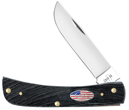 Case 53062 Stars & Stripes Sod Buster Folding Knife 3.70", Mirror Polished Tru-Sharp Stainless Blade, Gray Bone Handle