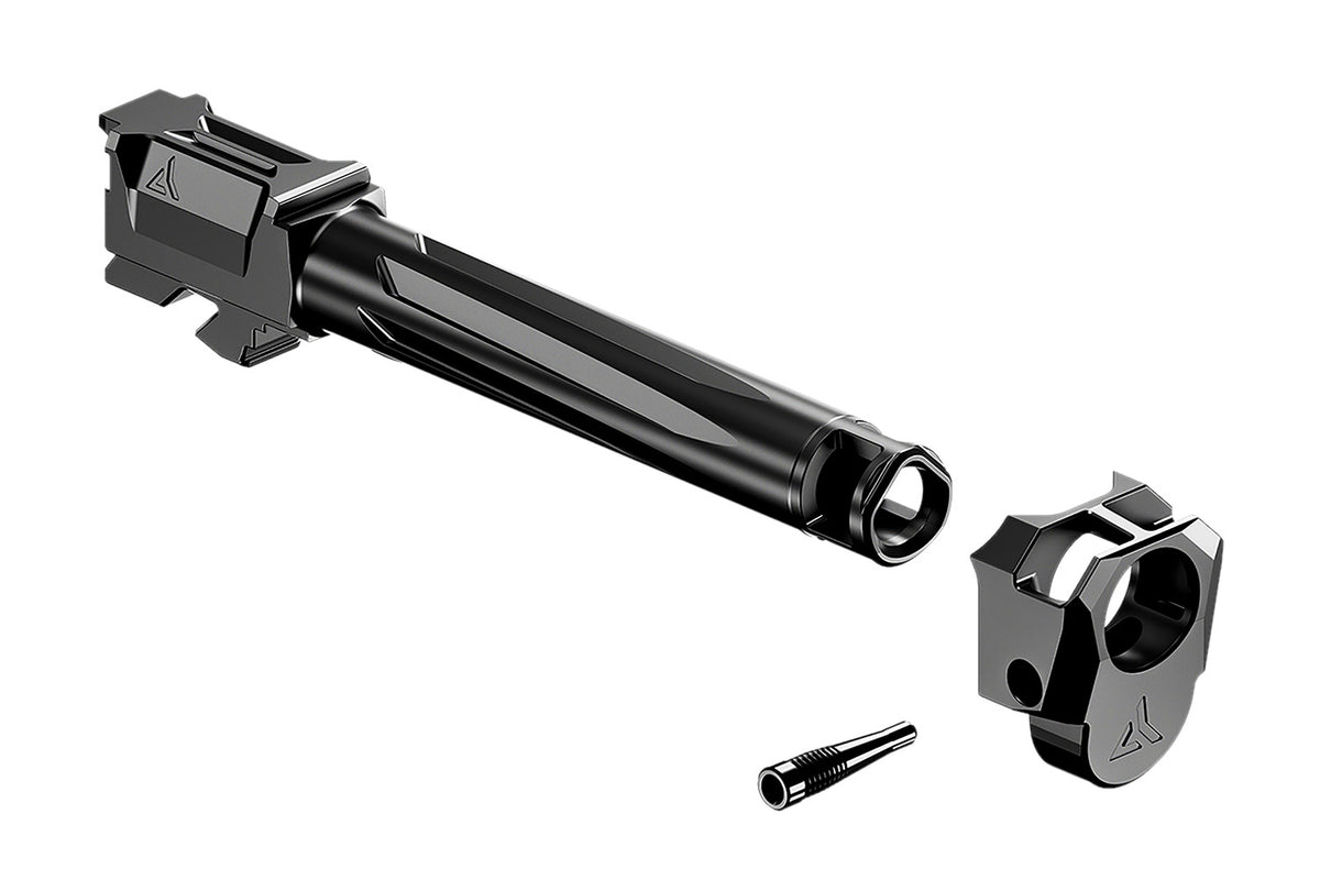 Radian Weapons R0884 Ramjet Barrel & Afterburner Combo Glock 17 Gen4, Black Ported Stainless