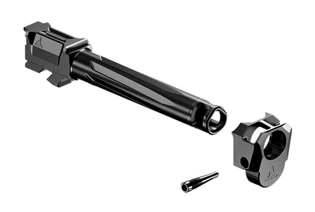 Radian Weapons R0884 Ramjet Barrel & Afterburner Combo Glock 17 Gen4, Black Ported Stainless