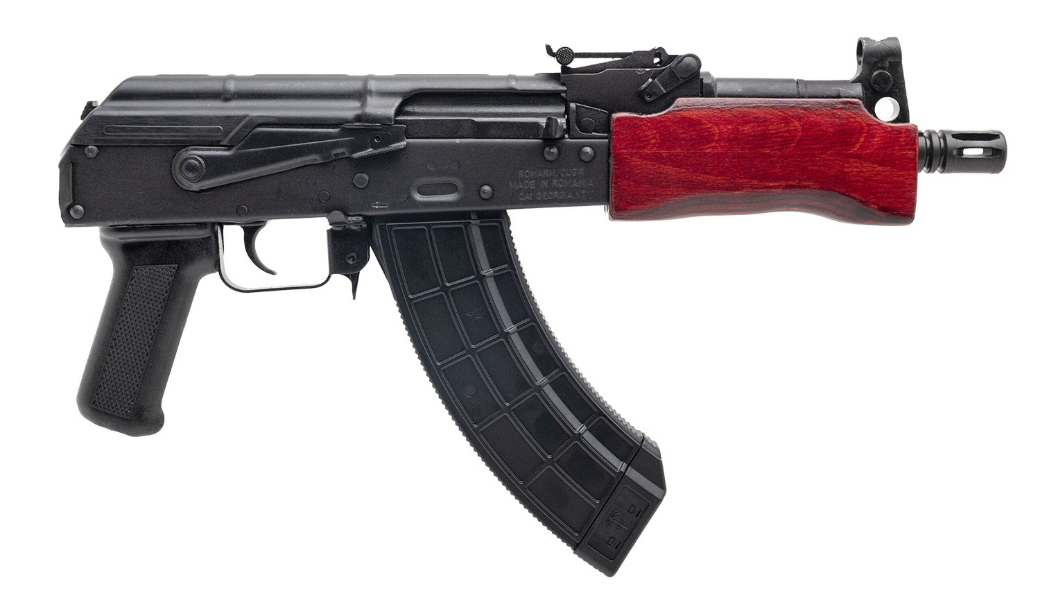 Century Arms Draco Mini 7.62x39mm Pistol, Red Wood Handguard, 30+1 Capacity