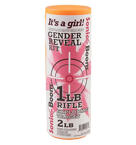 Sonic Boom SBTGRGIRL 1 lb Rifle Exploding Gender Reveal Target Kit, Pink Chalk, Girl