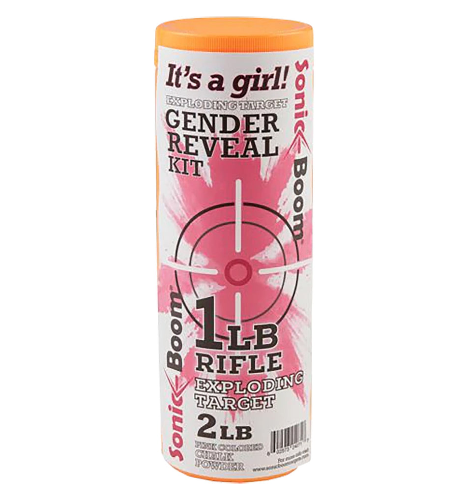 Sonic Boom SBTGRGIRL 1 lb Rifle Exploding Gender Reveal Target Kit, Pink Chalk, Girl