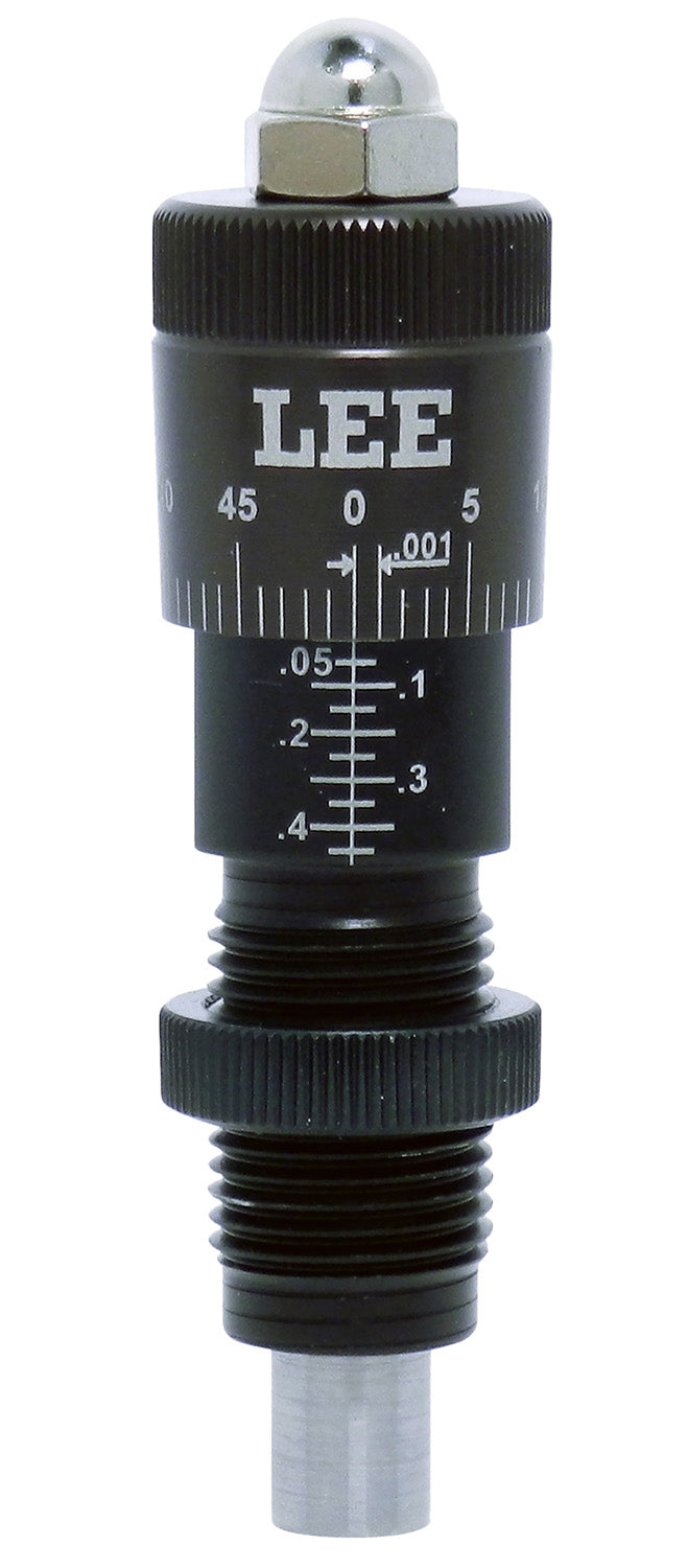 Lee Precision 9mm Pistol Micrometer Crimp Adapter Black and Clear