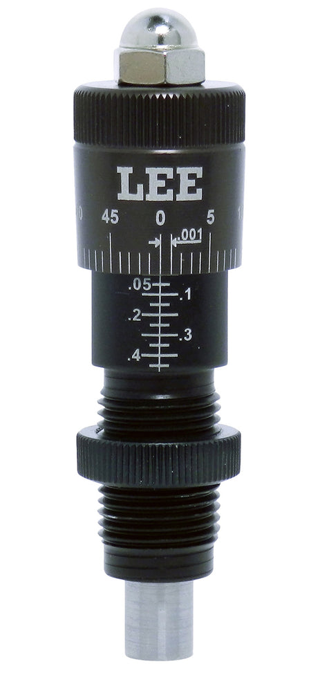 Lee Precision 38 Special Pistol Micrometer Crimp Adapter Black and Clear