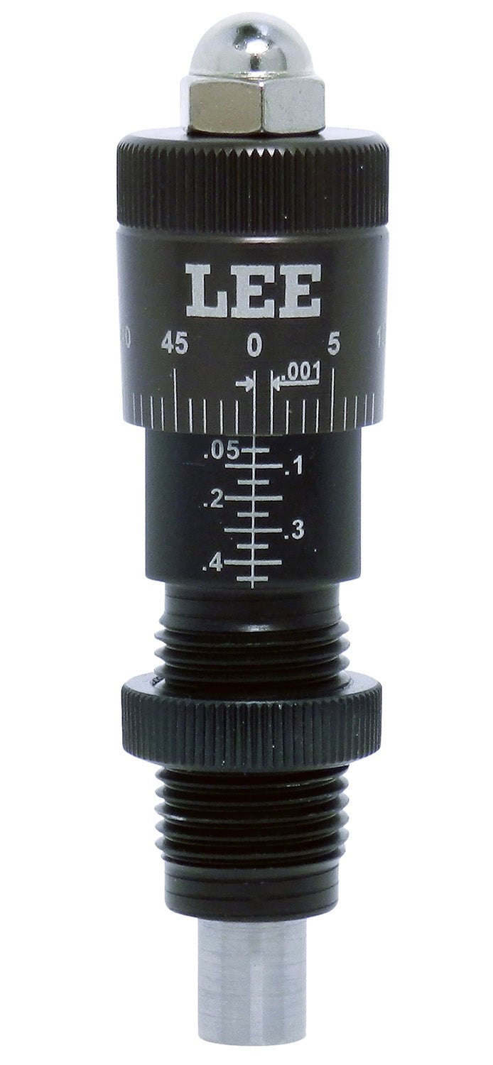 Lee Precision 38 Special Pistol Micrometer Crimp Adapter Black and Clear