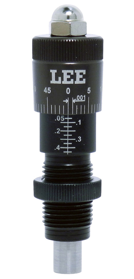 Lee Precision 44/45 Caliber Pistol Micrometer Crimp Adapter Black and Clear