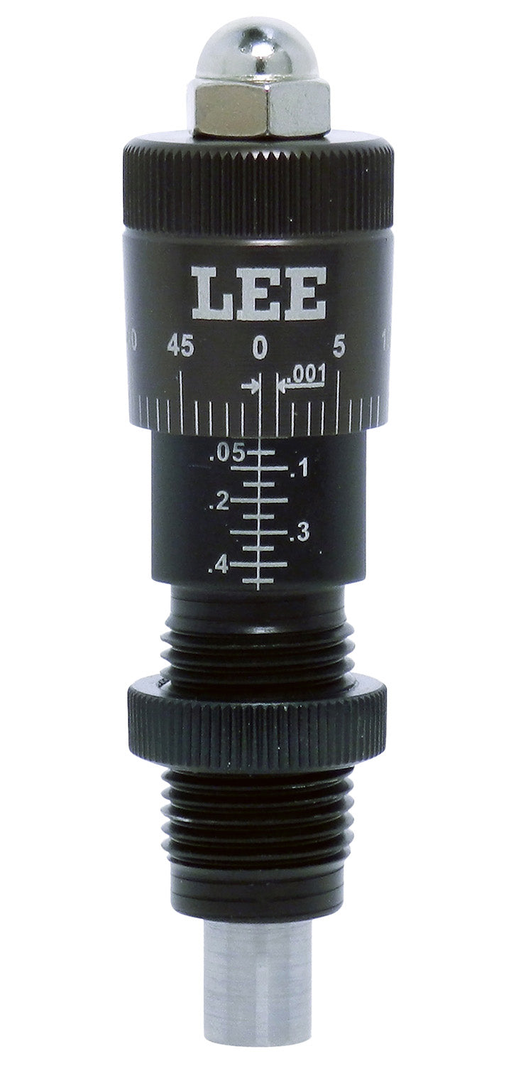 Lee Precision 44/45 Caliber Pistol Micrometer Crimp Adapter Black and Clear
