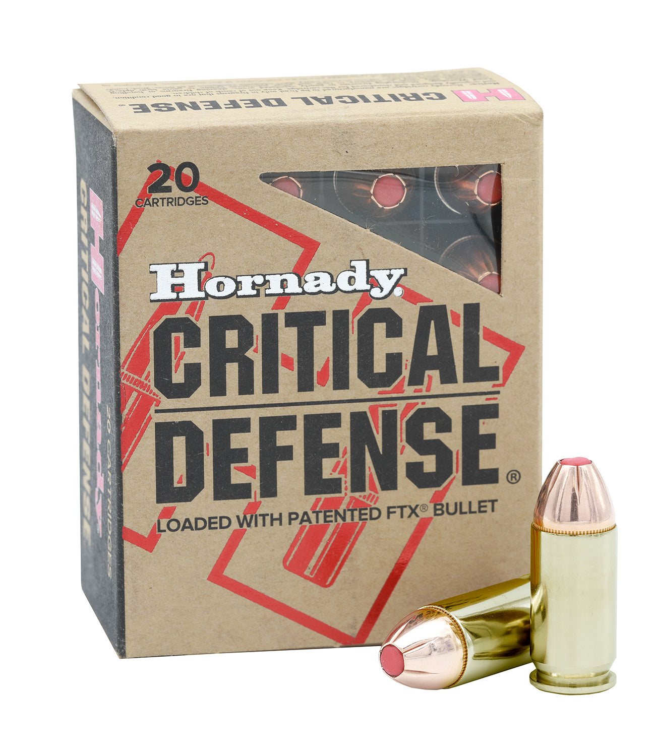 Hornady .45 ACP/Auto Handgun Ammo Critical Defense +P Polymer Tip PolyTip 185 grain 