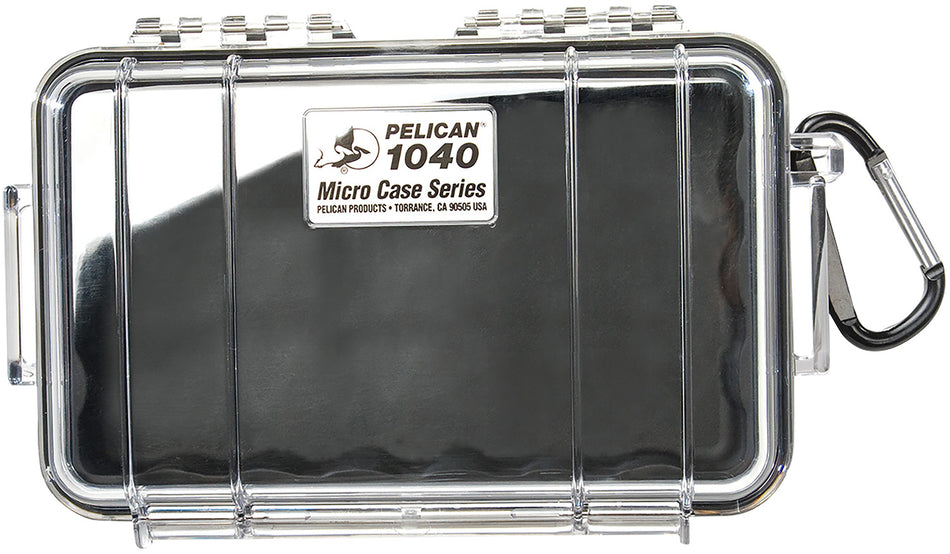 Pelican Micro Case 1040025100 Black/Clear Polycarbonate Dustproof 7.50" Long