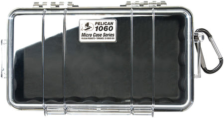 Pelican Micro Hard Case Black and Clear Polycarbonate IP67 Watertight 9.88" Long