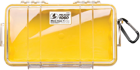 Pelican Micro Case 1060027100 Yellow/Clear Polycarbonate Dustproof 9.88" Long