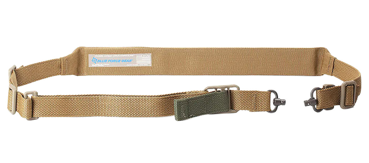 Blue Force Gear Vickers 221 Padded Coyote Brown Cordura 2-to-1 Point Rifle Sling 57 to 67 Inch