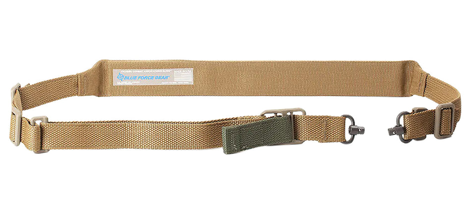 Blue Force Gear Vickers 221 Padded Coyote Brown Cordura 2-to-1 Point Rifle Sling 57 to 67 Inch