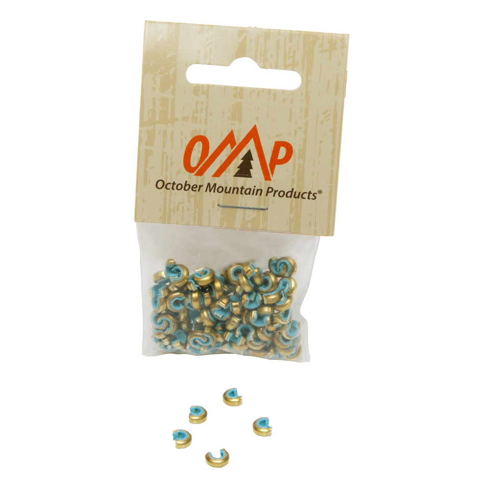 October Mountain Nock Sets Target Blue 100 pk. Brass