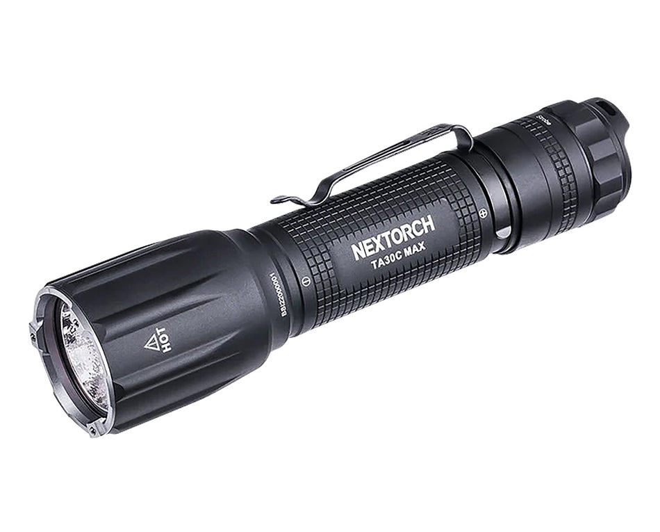 Nextorch Black 3000 Lumen Tactical Flashlight 390 Meters TA30C MAX USB-C