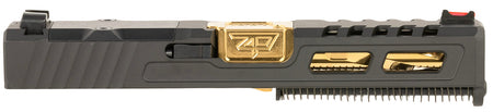 Zaffiri Precision ZPS.2.19.BLK.CU.2 Complete Upper Assembly Gold TiN Barrel Glock 19 Gen 3