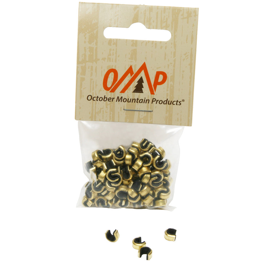 October Mountain Nock Sets Hunter Black 100 pk. Brass