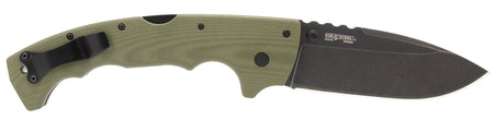 Cold Steel 5-Max Folding Knife 5" Drop Point Stonewashed S35VN Blade OD Green Textured G10 Handle
