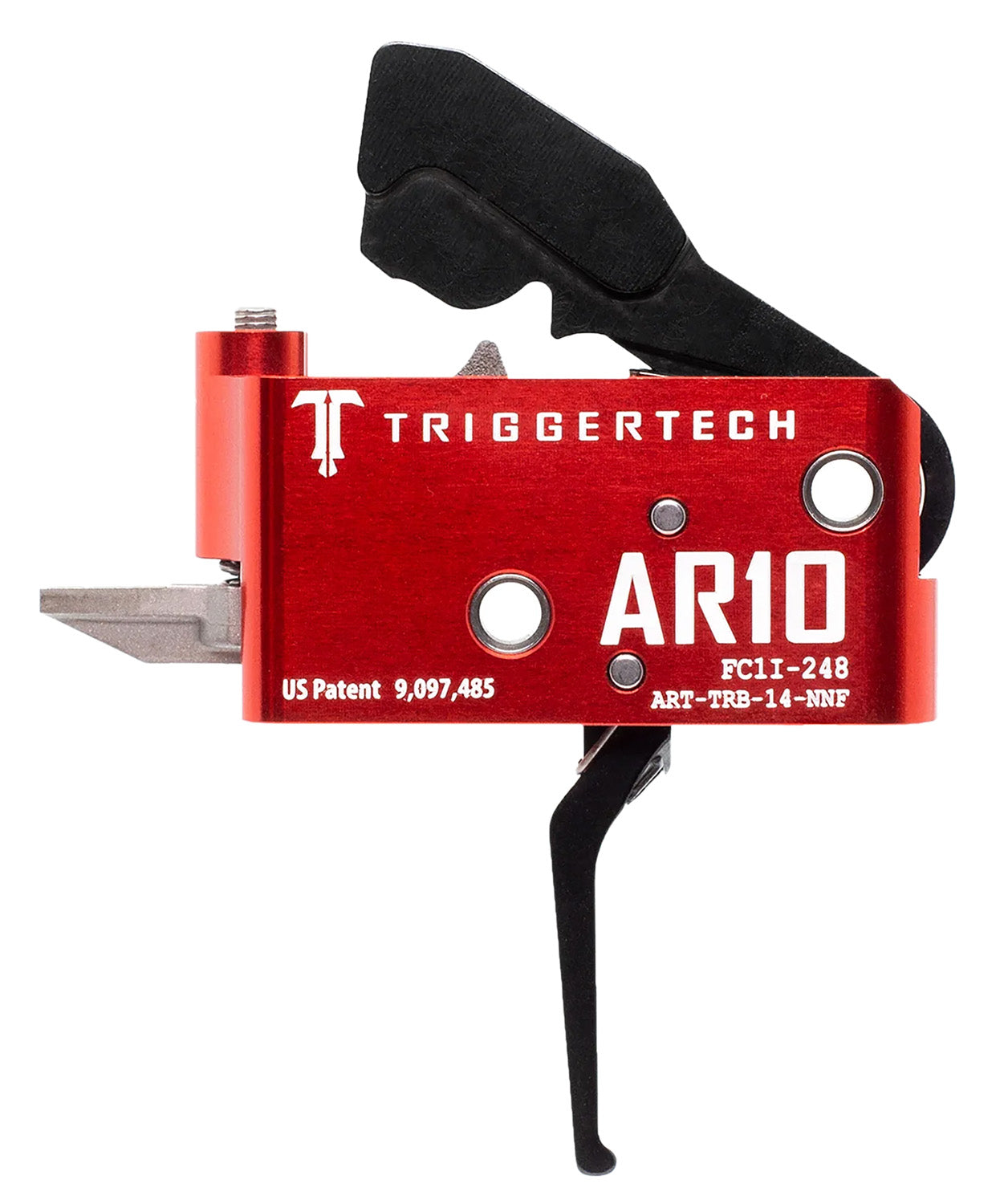 TriggerTech Diamond Two-Stage Drop-In Trigger for AR-10 Black/Red Straight
