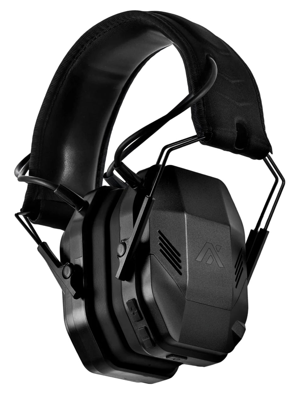 Axil MX Electronic 30dB Over-Head Earmuffs Black AAA Battery Powered