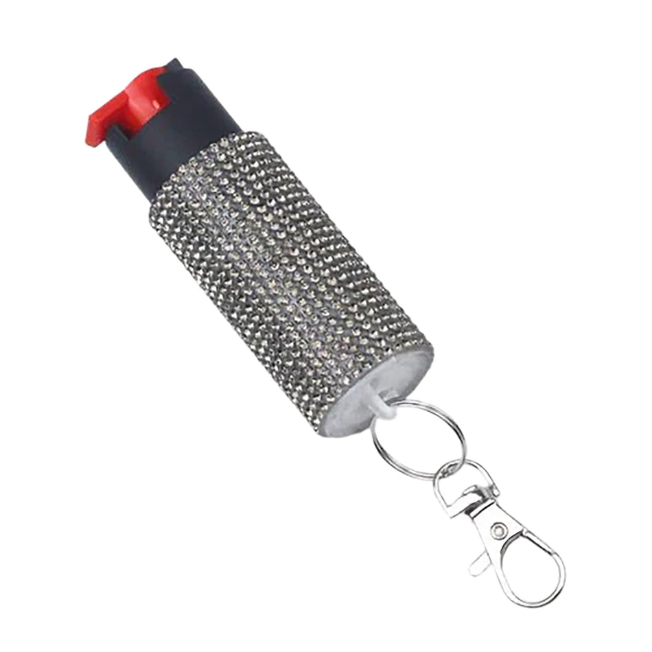 PSPI EC14STUDSL-C Silver Eliminator 0.5 oz Keyring Pepper Spray