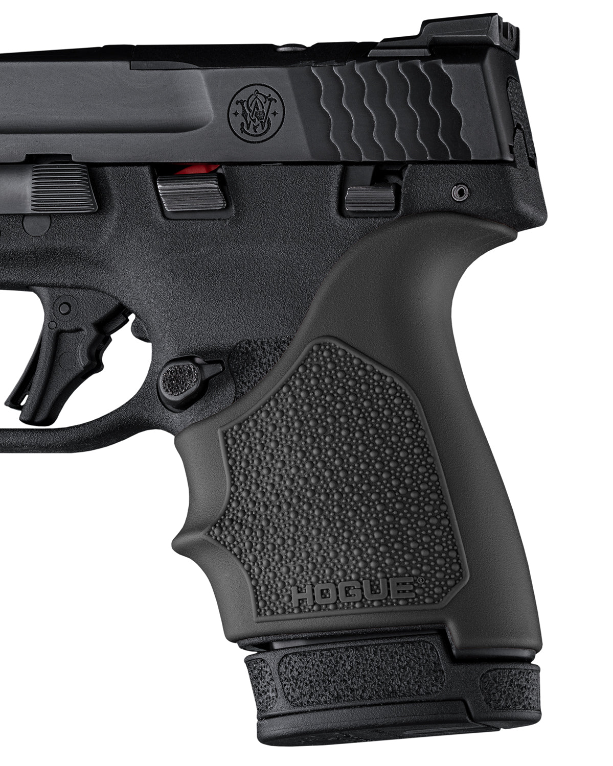 Hogue 18410 Black Rubber HandAll Beavertail Grip Sleeve, Tight Secure Fit with Finger Groove