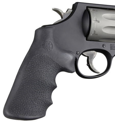 Hogue 19022 Black Overmolded Rubber Conversion Grip with Finger Grooves Fits S&W K/L/N/X/Z Frame