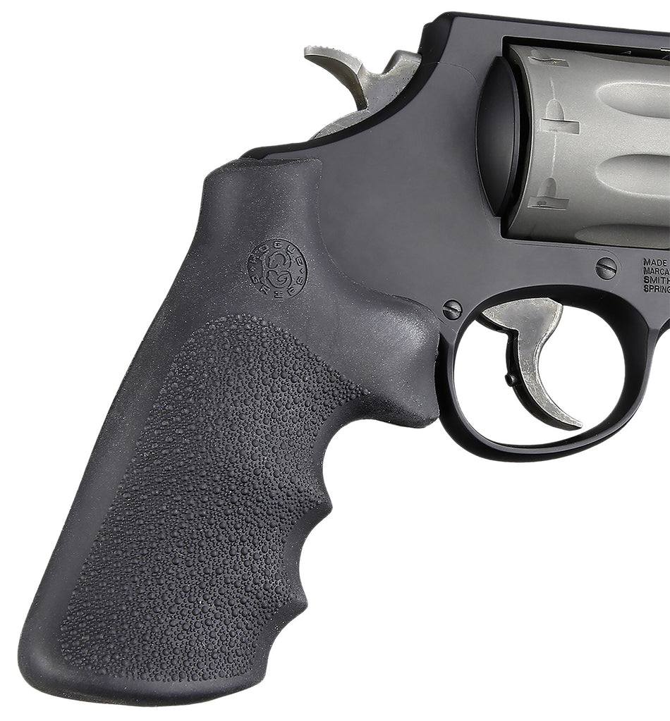 Hogue 19022 Black Overmolded Rubber Conversion Grip with Finger Grooves Fits S&W K/L/N/X/Z Frame