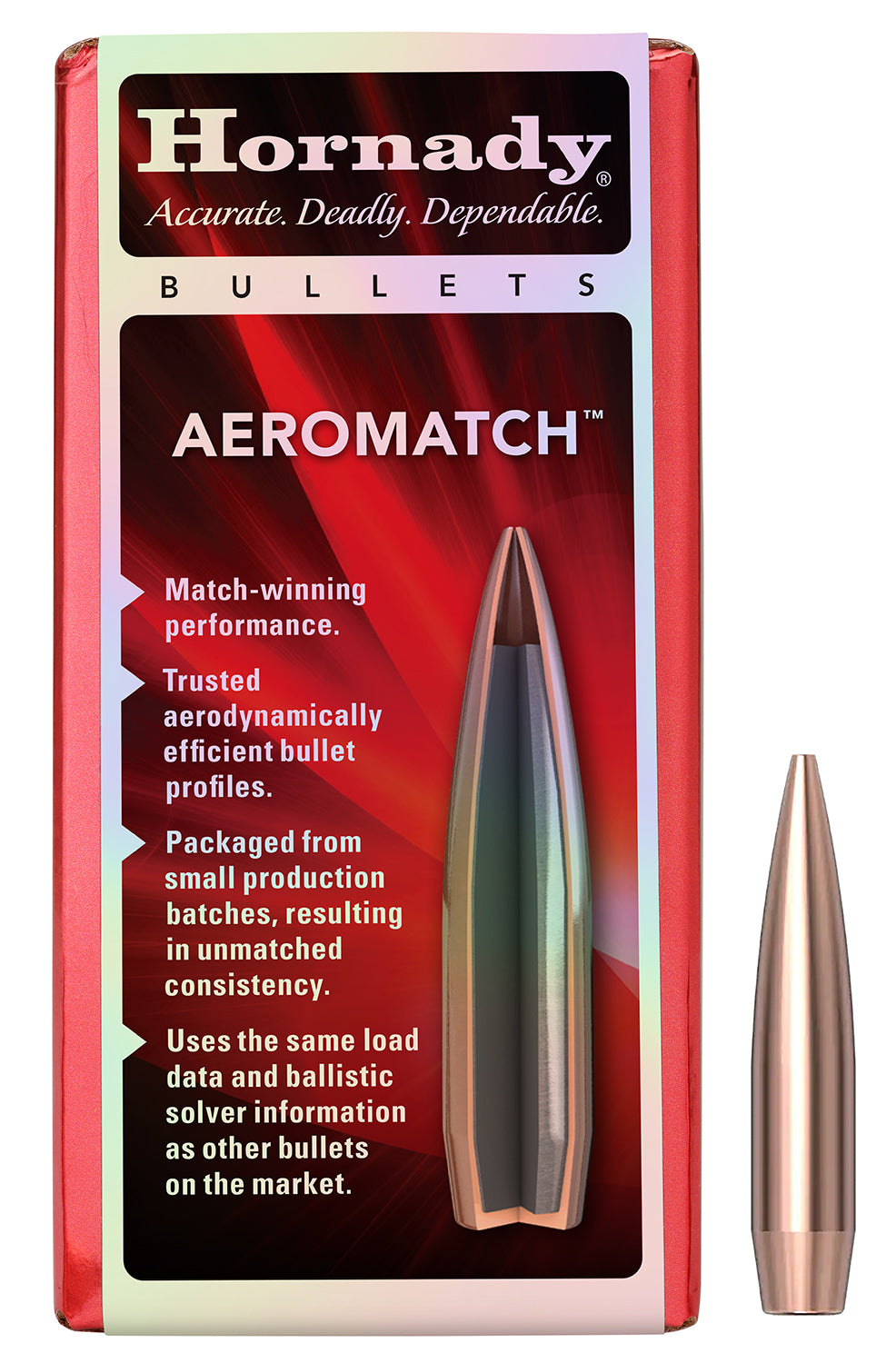 Hornady 6mm 105gr Aeromatch Match Bullets 100 Per Box