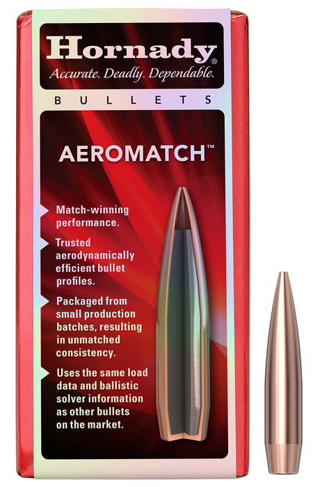Hornady 6.5mm 140gr Aeromatch Match Bullets 100 Per Box
