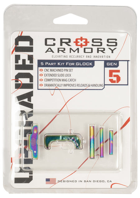 Cross Armory CRG5OKRB Rainbow Aluminum 3-Piece Kit for Glock Gen5