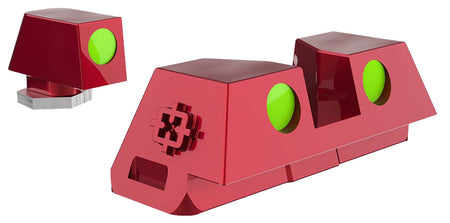 Cross Armory Standard 3-Point Fiber Sight CRGSS-RD for Glock Pistols Green Red