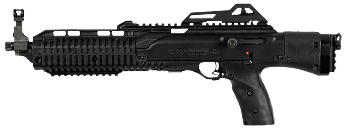 Hi-Point 4595P 45 ACP 9+1 14.95" Threaded Barrel Pistol, Black Powdercoat Polymer Receiver w/Picatinny Rail Forend, No Brace, Black Plastic Grip
