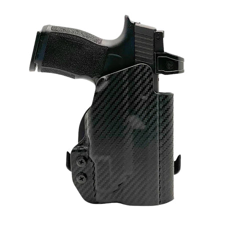 Rounded Gear Sig P365 TLR-7 OWB Paddle Kydex Holster Black Carbon Fiber Right Hand