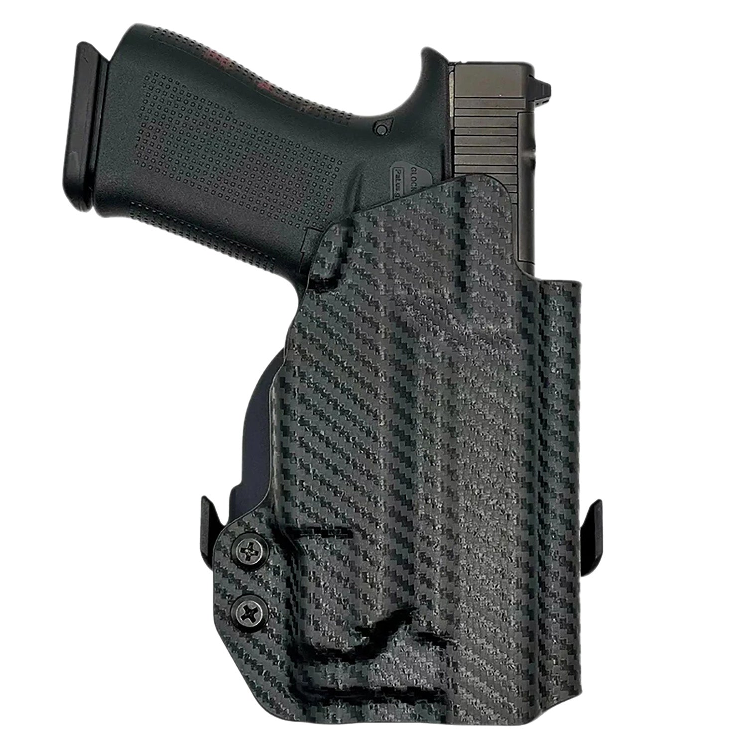Rounded Gear Glock 43/48 TLR-7 OWB Paddle Kydex Holster Black Carbon Fiber Right Hand
