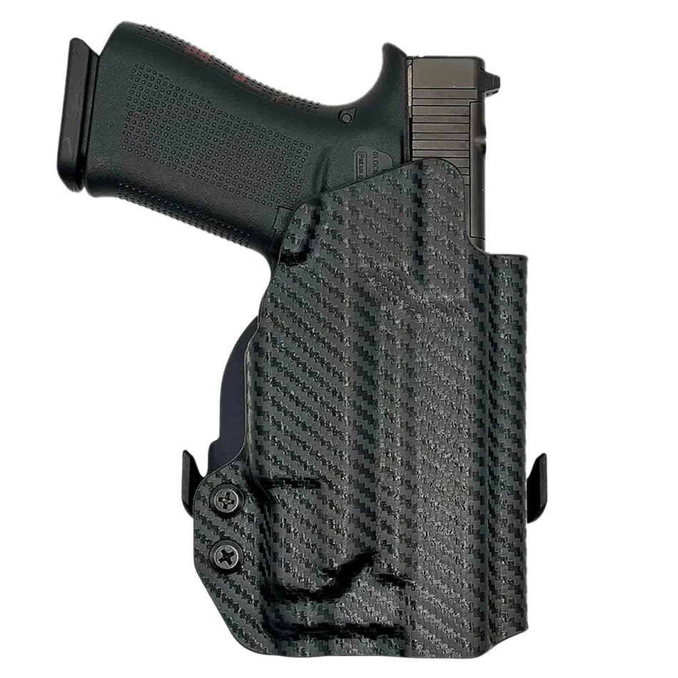 Rounded Gear Glock 43/48 TLR-7 OWB Paddle Kydex Holster Black Carbon Fiber Right Hand