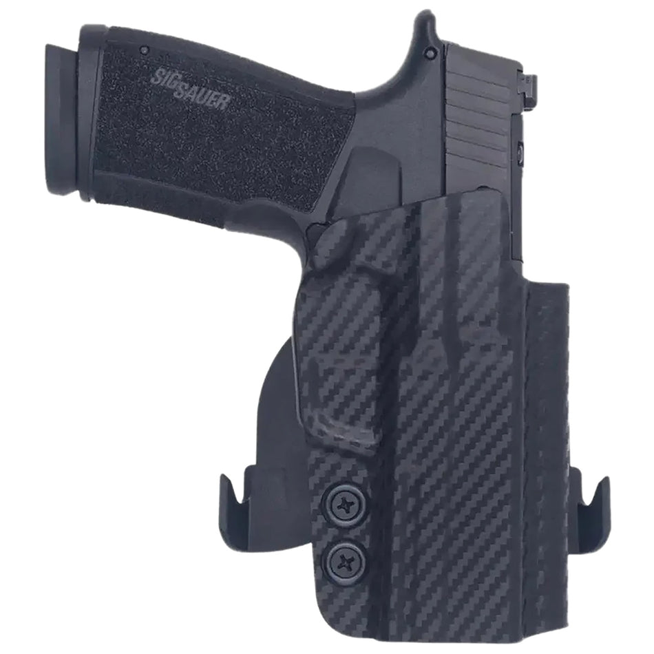 Rounded Gear Sig Sauer P365 X-Macro OWB Paddle Kydex Holster Black Carbon Fiber Right Hand