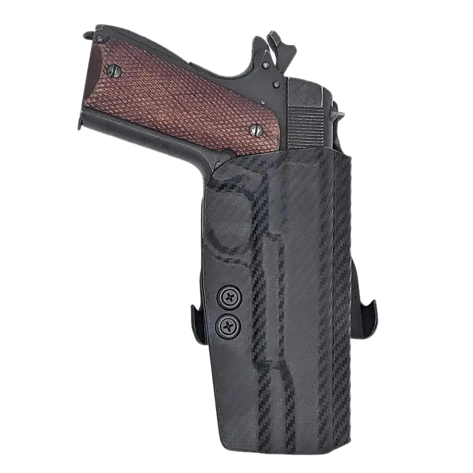 Rounded Gear 1911 5" OWB Paddle Kydex Holster Black Carbon Fiber Right Hand