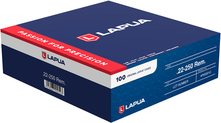 Lapua Match Grade 22-250 Rem Unprimed Rifle Brass 100/Box