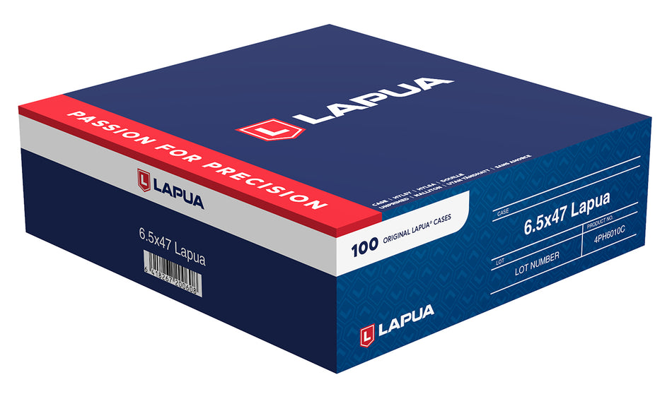 Lapua Match Grade 6.5x47mm Unprimed Rifle Brass 100/Box