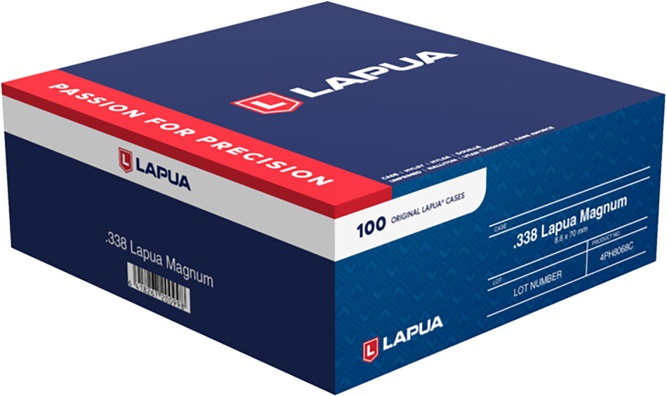 Berger Bullets 4PH8068C Unprimed .338 Lapua Mag Rifle Brass 100-Count Box