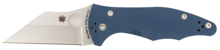 Spyderco Yojimbo 2 C85GPCBL2 Folder, 3.20" Plain CPM SPY27 Wharncliffe SS Blade, Cobalt Blue G10 Textured Handle